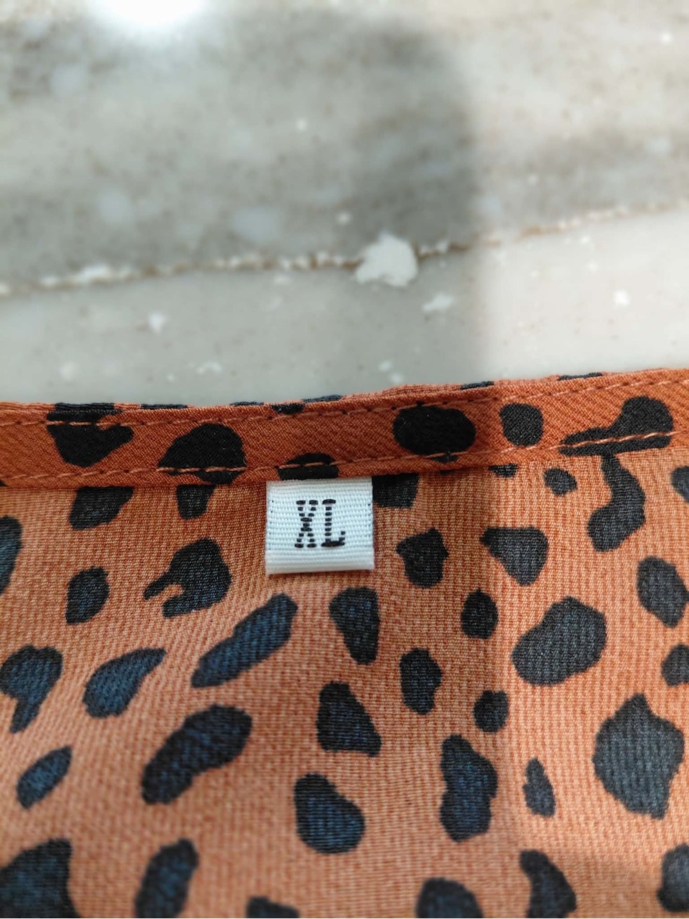 Rust Leopard Print Long Sleeve Midi Dress Size XL - Picture 3 of 4